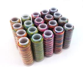 img 3 attached to 🧵 Yueton 20 Spools of 120 Yard Gradient Color Rainbow Polyester Sewing Thread, Ideal for Enhanced SEO