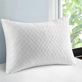 img 4 attached to 🌙 Premium LUTE Memory Foam Pillow Queen - Adjustable Shredded Loft, Washable Bamboo Cover - Includes Extra Foam Fill