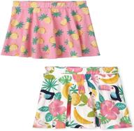 👧 2-pack toddler girls print skort at the children's place logo