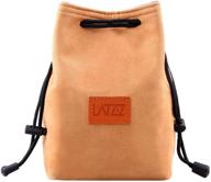 protect your camera in style: latzz drawstring 📷 bag, vintage dslr camera case for traveling and storage logo