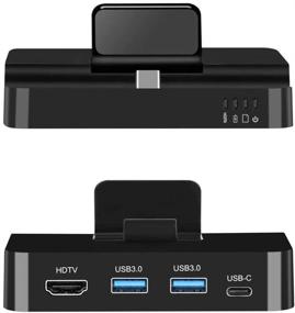 img 2 attached to 📱 Skywin USB-C Phone Docking Station | Samsung Dex Mode Compatible - 4K Dex Station Adapter with 2X USB 3.0, SD/TF Card Reader