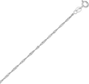 img 2 attached to Цепочка-ожерелье и браслет с подвеской из позолоченного золота 10K Ritastephens Singapore Rope: изящный и прочный дизайн с толщиной 1,5 мм, длина 10 дюймов