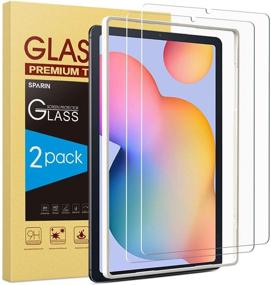 img 4 attached to 📱 2 Pack SPARIN Tempered Glass Screen Protector for Samsung Galaxy Tab S6 Lite 10.4 Inch 2020 - S Pen Compatible, Scratch Resistant