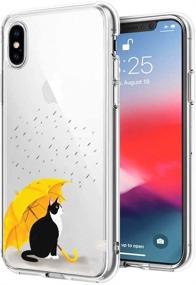 img 4 attached to 🐱 MURMAZ iPhone X/XS Case, Clear Cute Cat Design Soft TPU Thin Shock Absorption Bumper Transparent Cat Yellow Umbrella Pattern Protective Cover - Pack of 10 Cases, Compatible with 5.8” iPhone X/XS