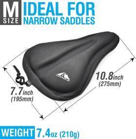 img 1 attached to 🚲 MARQUE Bike Seat Cushion Cover - Soft and Comfortable Padded Bicycle Peloton Seat Cover – Universal Fit for Stationary Exercise Fitness Spin Bike, Outdoor MTB, and Road Bikes - Water Resistant - Ideal for Men & Women