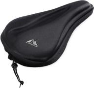 🚲 marque bike seat cushion cover - soft and comfortable padded bicycle peloton seat cover – universal fit for stationary exercise fitness spin bike, outdoor mtb, and road bikes - water resistant - ideal for men & women logo