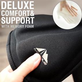 img 3 attached to 🚲 MARQUE Bike Seat Cushion Cover - Soft and Comfortable Padded Bicycle Peloton Seat Cover – Universal Fit for Stationary Exercise Fitness Spin Bike, Outdoor MTB, and Road Bikes - Water Resistant - Ideal for Men & Women