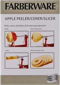 img 1 attached to 🍎 Farberware Apple Peeler, Slicer and Corer: Small, Red - Efficient Kitchen Tool for Easy Apple Preparation