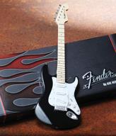 🎸 axe heaven fs-002 fender strat classic black finish miniature guitar replica: perfect collectible for music enthusiasts logo