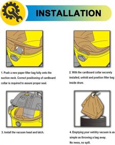 img 1 attached to 🔍 SpaceTent 6 Pack DEWALT DXVA19-4101 Высокоэффективные сменные фильтр-мешки для пылесосов DEWALT 6-10 галлонов - Часть № DEWALT DXVA19-4101 & Vacmaster VHBM: Ультимативные фильтр-мешки для оптимальной эффективности уборки.