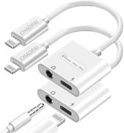 🎧 [apple mfi certified] 2-in-1 aux audio+charge lightning to 3.5mm headphone jack adapter for iphone se/6/6s/7/8//x/xr/xs/11/12/13 - supports all ios systems (2 pack) logo