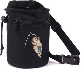 img 1 attached to 🐨 Craggy's Chalk Bag: Koala Design with Drawstring Closure, Zippered Pocket, and Adjustable Belt