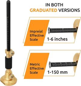 img 2 attached to 🔨 Enhanced Wheel Marking Gauge Kit: 2 Extra Cutters, Roll Stop Head, Micro Adjuster, Metric Imperial Ruler & 7'' Brass Marker Tool - Woodworking Must-have