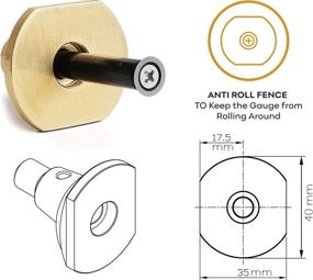 img 3 attached to 🔨 Enhanced Wheel Marking Gauge Kit: 2 Extra Cutters, Roll Stop Head, Micro Adjuster, Metric Imperial Ruler & 7'' Brass Marker Tool - Woodworking Must-have