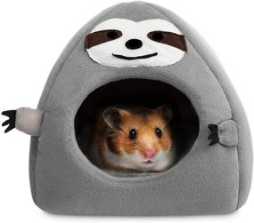 img 4 attached to 🐇 Hollypet Warm Small Pet Bed: Cozy Animal-Shaped Rabbit Bed - Ideal for Dutch Pigs, Hamsters, Hedgehogs, Rats, Chinchillas, and Guinea Pigs - Soft Cotton Nest for a Mini House Habitat