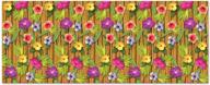 🌺 beistle 52128 luau backdrop, 4 feet x 30 feet, multicolored - enhance visibility with seo logo