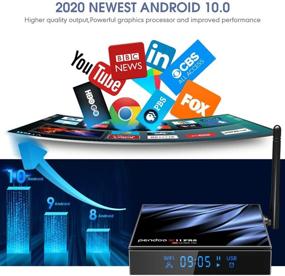 img 3 attached to 📺 2021 Newest Pendoo X11 PRO Android TV Box 10.0 4GB RAM 32GB ROM with Dual-WiFi and Mini Wireless Keyboard - 6K H.265, BT 4.2, USB 3.0