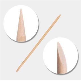 img 2 attached to Niuta 100 Piece Wooden Orange Sticks: Ideal Cuticle Pusher and Manicure Tool (4.3 Inch, 100 Counts)