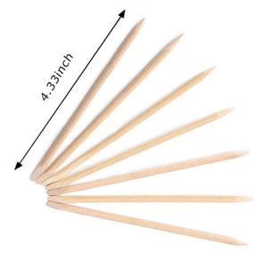 img 3 attached to Niuta 100 Piece Wooden Orange Sticks: Ideal Cuticle Pusher and Manicure Tool (4.3 Inch, 100 Counts)