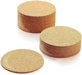 img 1 attached to Cork Drink Coasters for Bars