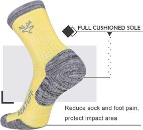 img 2 attached to 🧦 Heatuff Women's 6 Pack Hiking Crew Socks: Performance and Cushioned Comfort for Outdoor Trekking