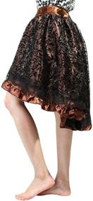 img 3 attached to 👗 Юбка Samtree Women's Vintage Victorian Hi-Lo Lace: Элегантная готическая стимпанк мода