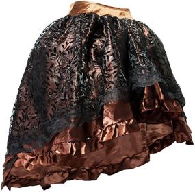 img 1 attached to 👗 Юбка Samtree Women's Vintage Victorian Hi-Lo Lace: Элегантная готическая стимпанк мода