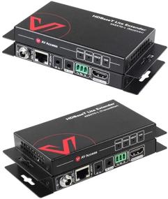 img 4 attached to 🔌 Высококачественный HDMI HDBaseT Extender: 4K@60Hz 40м/130фт через один Cat5e/6a, 1080P 70м/230фт, PoE IR RS232 HDCP2.2, HDR, Dobly Vision, 3D, Dolby Atmos &amp; DTS:X, CEC, Безсжатая передача - AV Access HDMI Extender.