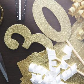 img 1 attached to 🎉 Premium 20 Sheets Glitter Cardstock 12" x 12" - Ideal for Scrapbooking - Holidays - Weddings - Birthdays - Parties - 300GSM - Perfect for Paper Cutting, Bending, or Shaping - Gold, Pack of 20