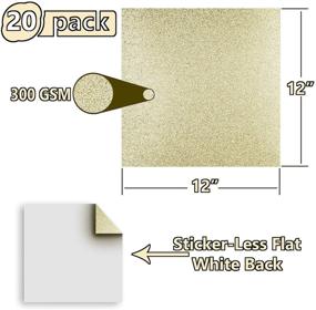 img 3 attached to 🎉 Premium 20 Sheets Glitter Cardstock 12" x 12" - Ideal for Scrapbooking - Holidays - Weddings - Birthdays - Parties - 300GSM - Perfect for Paper Cutting, Bending, or Shaping - Gold, Pack of 20