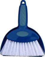 blue hefty durable small broom with snap-on dust pan (1): efficient cleaning tool for easy tidying logo