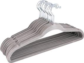 img 4 attached to Sleek Velvet Hangers Non Slip Hanger Storage & Organization