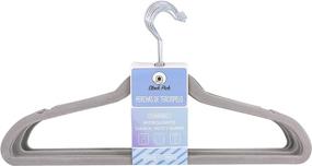 img 3 attached to Sleek Velvet Hangers Non Slip Hanger Storage & Organization