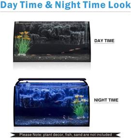 img 3 attached to Hygger Horizon 8 Gallon LED Glass Aquarium Kit: Complete Starter Set with Power Filter Pump, Colored LED Light, and 3D Rockery Background Decor