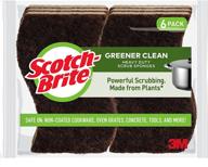 🧽 scotch-brite greener clean heavy duty scrub sponge, 6 pack for effective cleaning logo