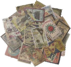 img 4 attached to 📔 Vintage Scrapbook Notebooks with Decorative Stickers