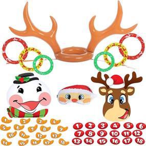 img 4 attached to Inflatable Antlers Reindeer Antler Christmas Sports & Fitness