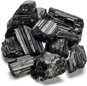 img 4 attached to 🔮 KALIFANO Black Tourmaline Bundle - AAA+ Grade Brazilian Turmalina Negra Schorl Reiki Healing Crystal for Calming, Purification, Protection, and Security with Information Card Included