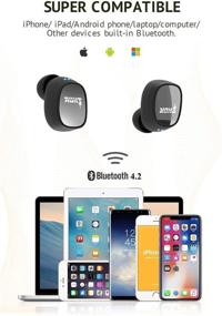 img 1 attached to 🎧 Thor True беспроводные наушники Bluetooth - спортивные беспроводные наушники с встроенным микрофоном | Защита от пота и глубокий басовый звук