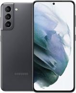 samsung galaxy s21 5g - factory unlocked us version smartphone with 📱 pro-grade camera, 8k video, 64mp high res & 128gb storage - phantom gray (sm-g991uzaaxaa) logo