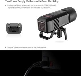 img 1 attached to 💡 Godox AD400Pro Witstro All-in-One Outdoor Flash 400ws High Power, Fast Recycle Time, Extended Continuous Flashes, Adjustable 30W LED Modeling Lamp, 380 Full Power Pops, Consistent Color Temperature