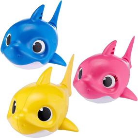 img 2 attached to 🦈 Baby Shark Sing and Swim Bath Toy Set of 3