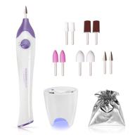 touchbeauty electric nail file & polisher with 10pcs nail drill bits - natural fingers & toes care device tb-1335 (purple) logo