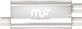 img 1 attached to 🔊 MagnaFlow Performance Muffler 12266 - Oval Offset/Dual (Transverse), Straight-Through, 2.5in/2.25 Outlet, 20in Length, Satin Finish - Classic Deep Exhaust Sound