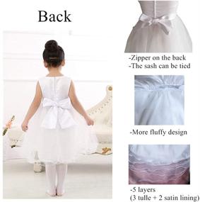 img 2 attached to Bridesmaid Princess Girls' Clothing and Dresses: Toddler Wedding Dresses