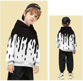 img 2 attached to 👕 Sweatshirt Realistic Printed Pullover Pockets - Trendy Boys' Clothing Exuding Style and Convenience