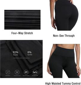img 1 attached to Zioccie Womens Leggings Stretch Opaque Sports & Fitness