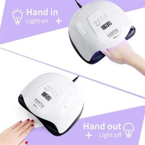 img 2 attached to 💅 Portable UV LED Nail Lamp 80W - Faster Curing for All Gel Nail Polishes - Professional Salon & Home Use - 42 Light Beads - 4 Timer Settings - Handle & Tray - KASITIA Nail Polish Dryer