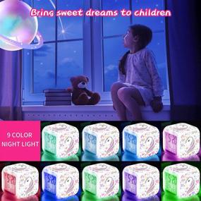 img 3 attached to 🦄 TOUCH X Unicorn Night Light Kids Alarm Clocks - Glowing Wake Up Bedside Clock for Girls, with 4 Sided Unicorn Pattern, 9 LED Light Settings - Ideal Unicorn Room Decor