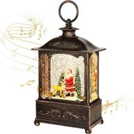 🦌 enchanting lit christmas snow globe lantern - usb+music water lantern snowball decoration: perfect for indoor decor and charming gifts (old people deer) логотип
